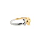 Image 5 of Two-tone gold solitaire ring with diamond; 0.005 ct.