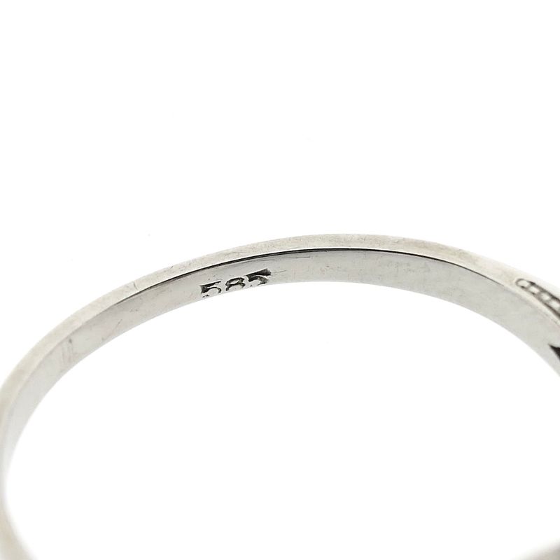 Image 8 of White Gold Ring with Diamond and Onyx; 0.40 ct; 14K; Size 17.25