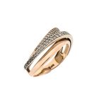 Image 1 of Rose Gold Crossover Ring with Zirconia