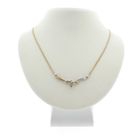 Image 1 of Two-tone gold necklace with 0.02 ct. diamond | 46 cm