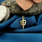 Image 2 of Golden pendant of Chinese horoscope sign; Monkey