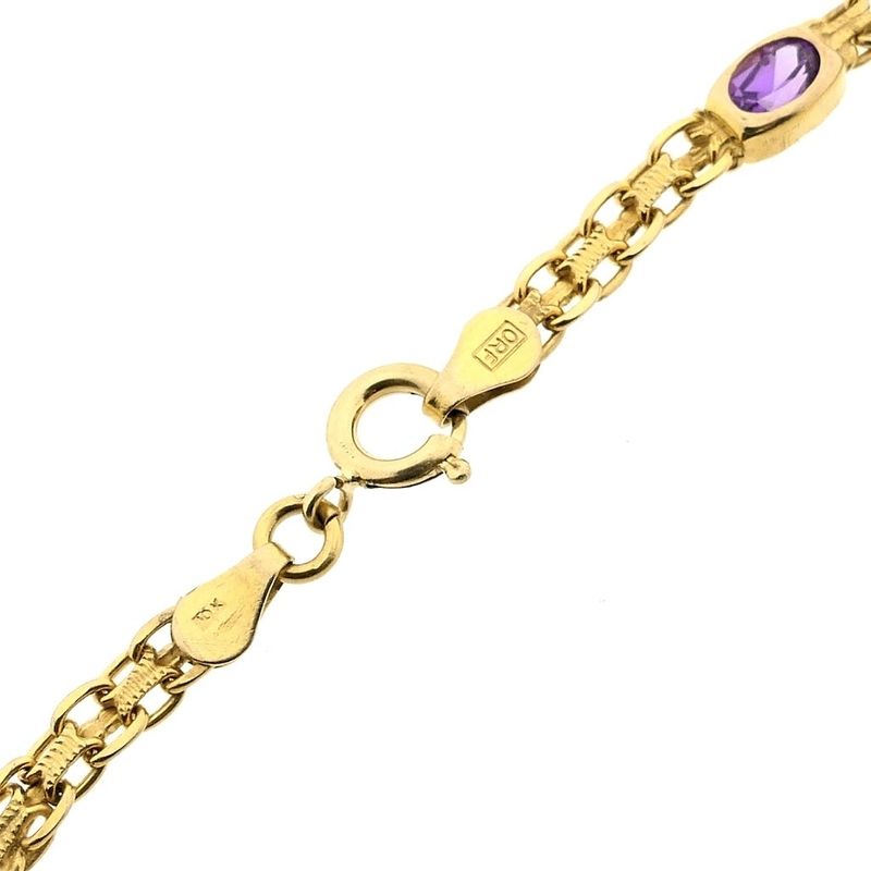 Image 6 of 10-karat bracelet with a mix of gemstones | 19 cm