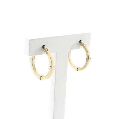 Image 2 of Two-tone gold earrings | Ø 19.0 mm