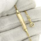 Image 7 of Gold Figaro link bracelet with engraving | 16.5 - 18.5 cm