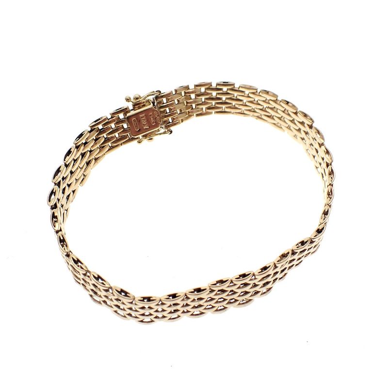 Image 6 of Gold wide link bracelet | 19 cm