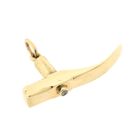 Image 6 of Gold pendant of a paver's hammer with zirconia