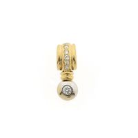 Two-tone gold pendant with diamond | 0.075 ct.