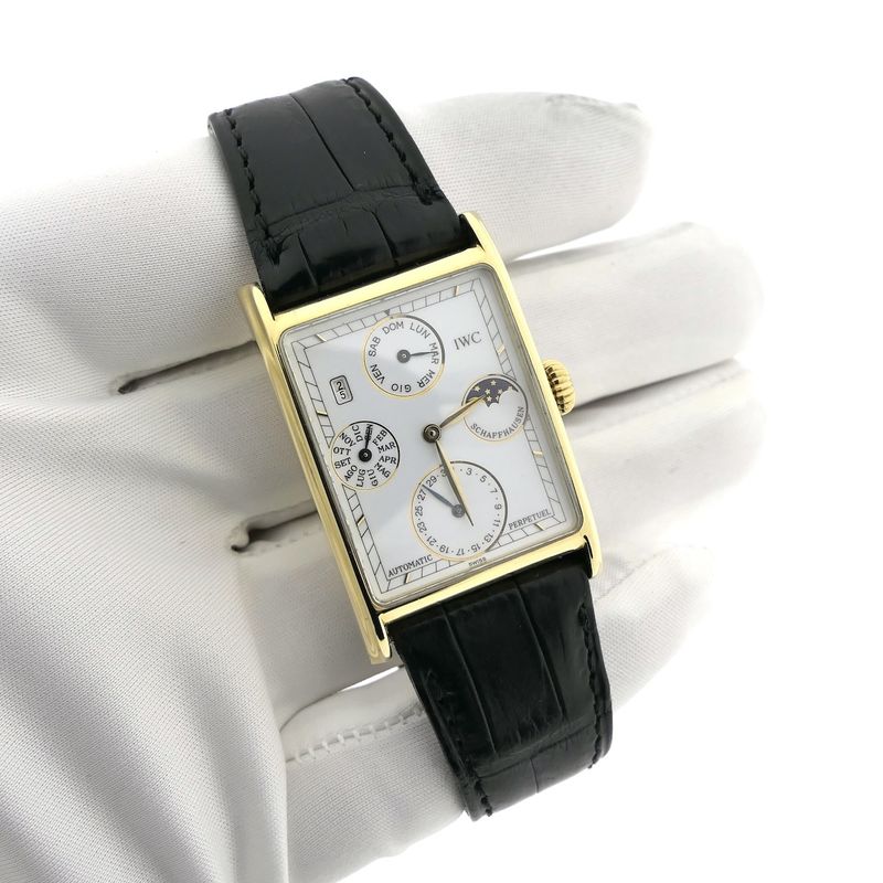 Image 15 of IWC Novecento Perpetual Calendar Moonphase IW3545; 18k. Gold men's watch