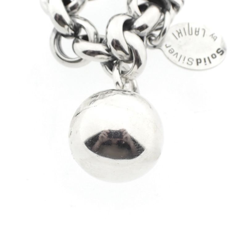 Image 9 of Silver robust charm bracelet; La Niki | 20 cm