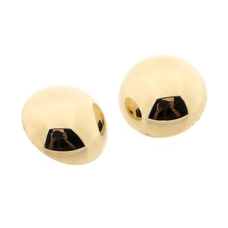 Image 5 of Vintage Gold Clip Earrings