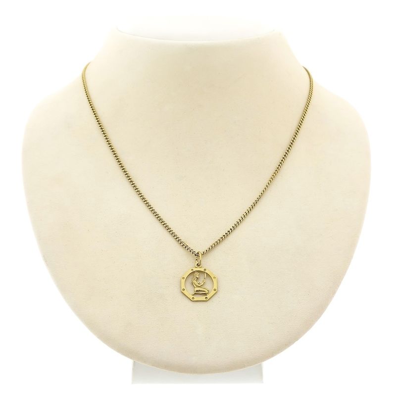 Image 3 of Gold zodiac sign pendant; Virgo