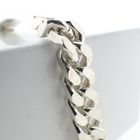 Image 6 of Silver gourmet bracelet with engraving; Men | 22 cm