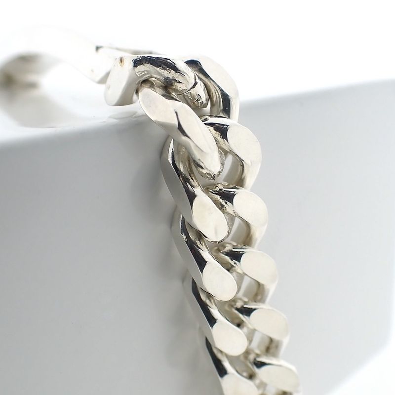 Image 6 of Silver gourmet bracelet with engraving; Men | 22 cm