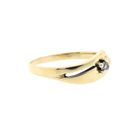 Image 4 of Gold solitaire ring with zirconia