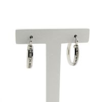 White gold earrings with zirconia | Ø 20.0 mm