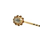 Image 4 of Gold lapel pin, tie pin with rose-cut diamond | Approx. 0.10 ct.