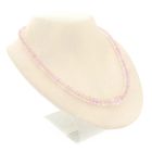 Image 3 of Rose quartz bead necklace with white gold clasp | 51 cm