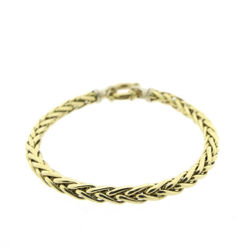 Image 3 of Gold foxtail link bracelet | 19 cm