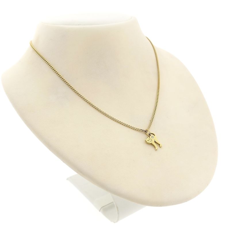 Image 9 of 8 carat pendant of a cat with diamond; 0.01 ct.