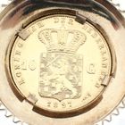 Image 4 of Gold pendant of 10 guilder coin Queen Wilhelmina 1897