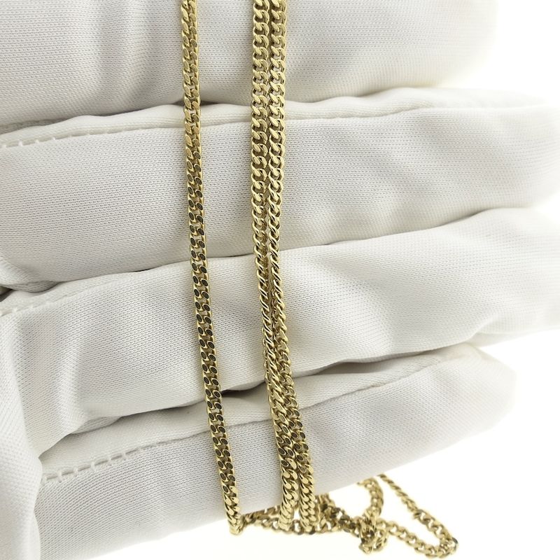 Image 3 of Long gold gourmet link necklace | 71 cm