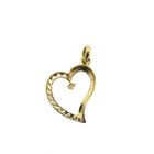 Image 2 of Gold pendant of a heart with zirconia