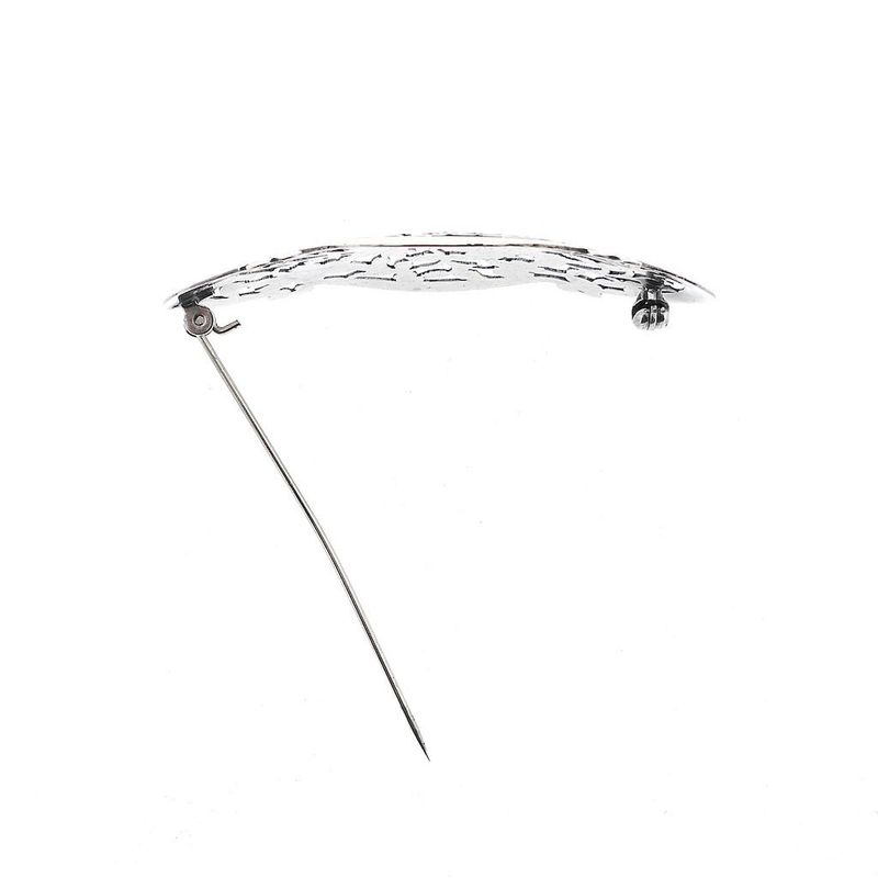 Image 7 of Silver brooch with floral motif