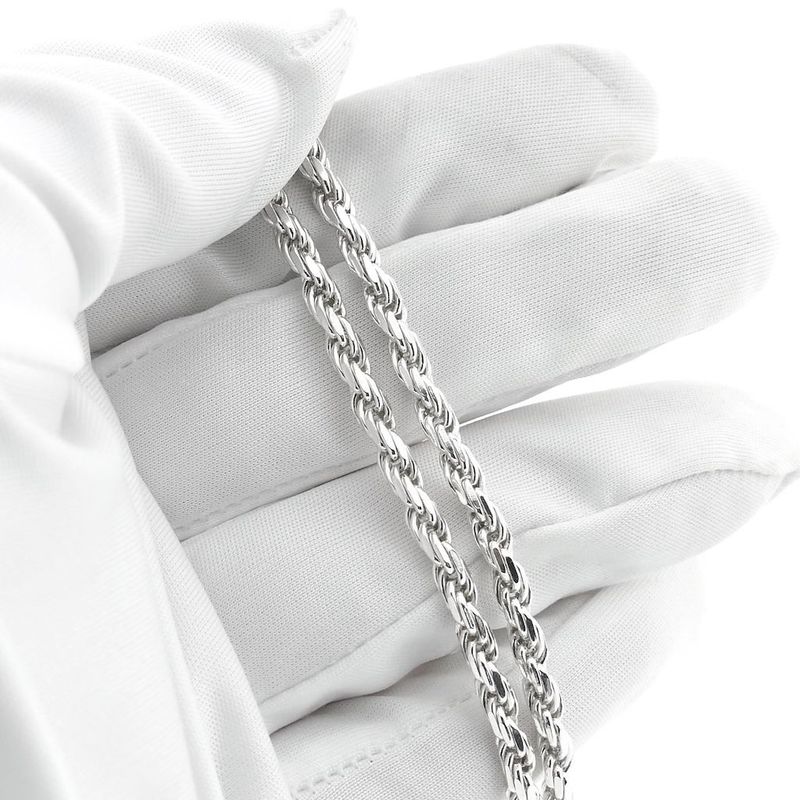 Image 7 of Silver twisted link chain