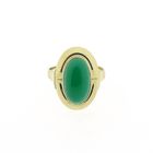 Image 5 of Gold ring with green agate | Vintage