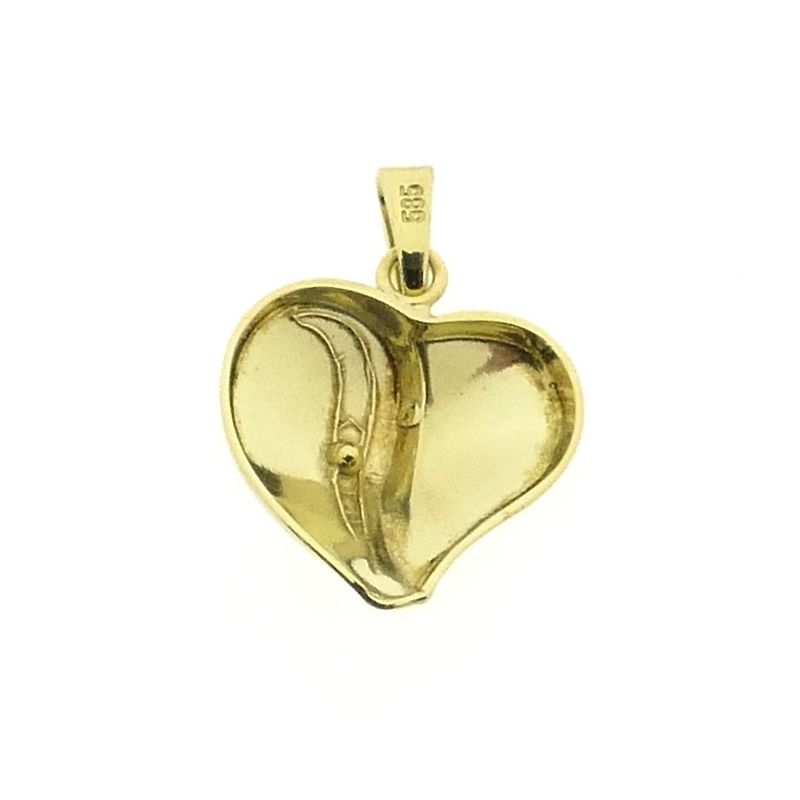 Image 4 of Gold heart pendant with diamond | 0.005 ct.
