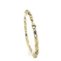 Two-tone gold Monte Carlo link bracelet | 21 cm