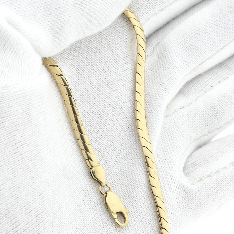 Image 10 of Gold S-link bracelet; 19 cm