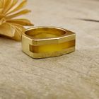 Image 2 of Gold ring with yellow moonstone