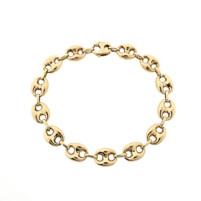 Gold Marine Link Bracelet Image 2 of Gold Marine Link Bracelet