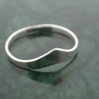 Image 2 of Silver women's ring with zirconia | V-shape