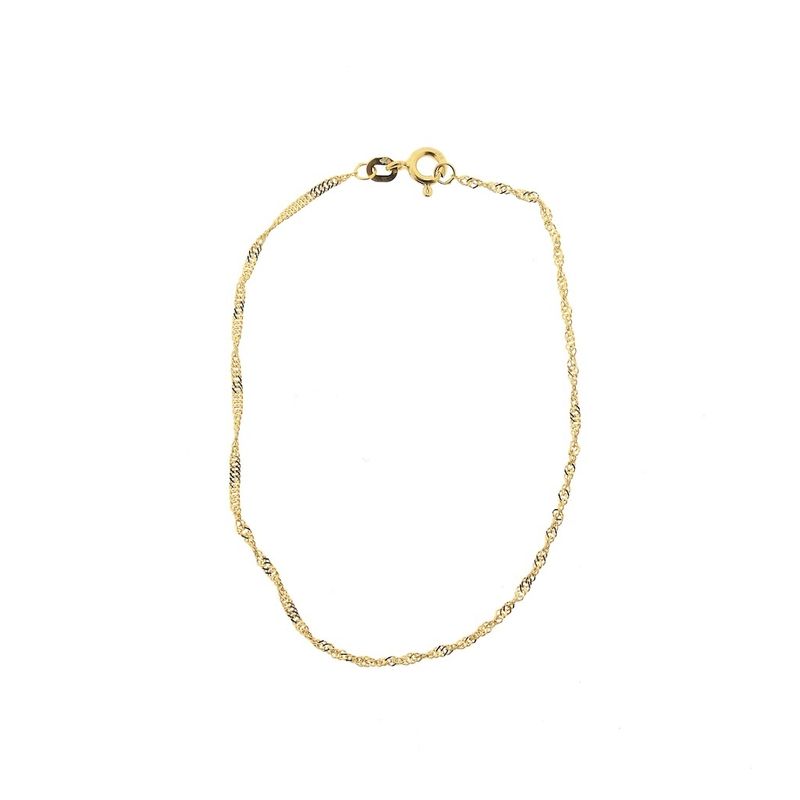 Image 3 of Gold twisted link bracelet; 18 cm | Binder