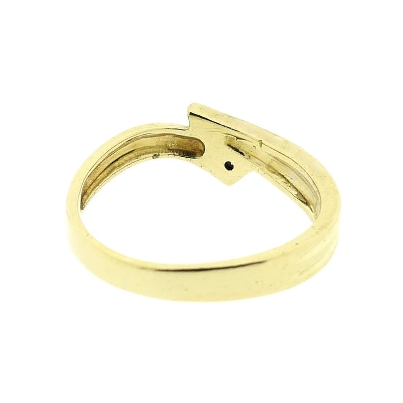 Image 5 of Golden fantasy ring with diamond 0.01 ct.