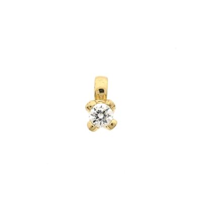 Gold minimalist pendant with zirconia Image 1 of Gold minimalist pendant with zirconia