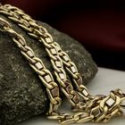 Image 2 of Gold long gourmet link necklace