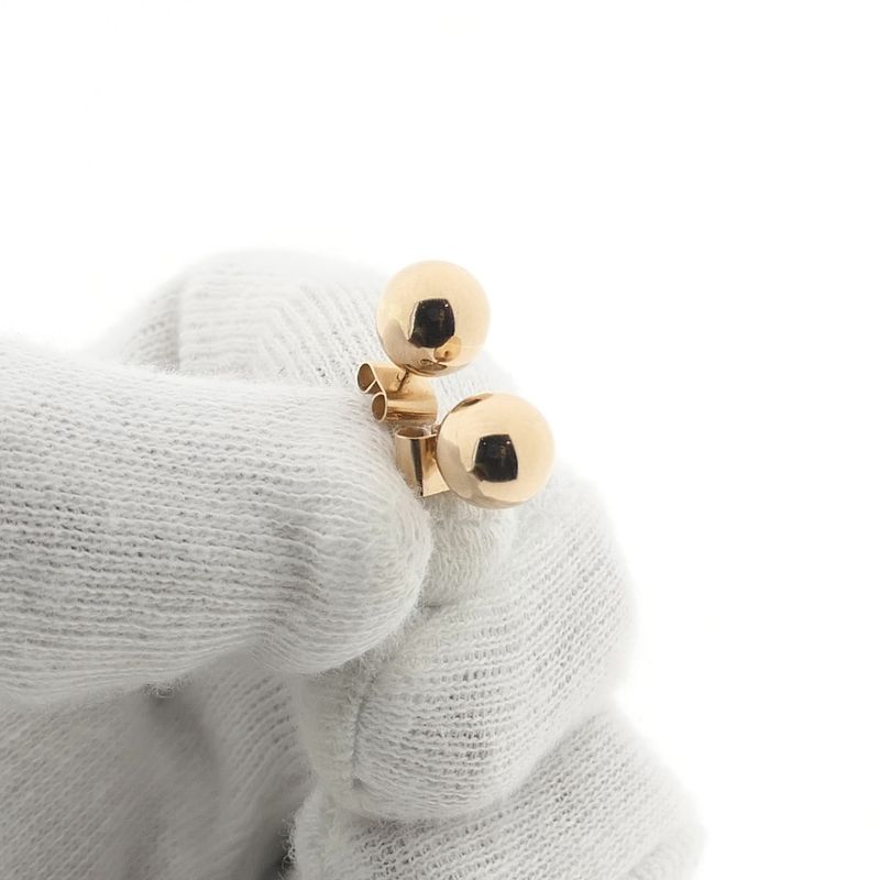 Image 6 of Rose gold stud earrings | Round button