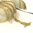 Image 2 of Gold twisted link chain with tassels | 48 cm