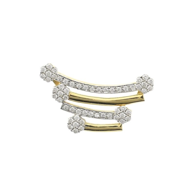 Image 1 of Golden fantasy pendant with zirconia; Altinbas