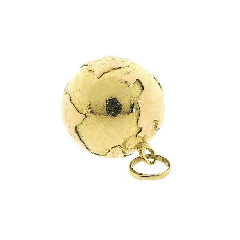 Image 4 of Two-tone gold globe pendant