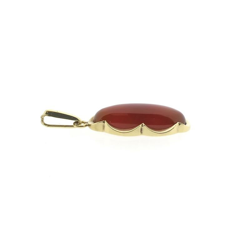Image 3 of Gold pendant with carnelian