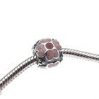 Image 2 of Pandora charm; Silver; Red Daisy