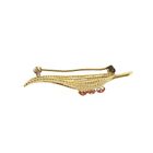 Image 4 of 18 ct. Gold feather brooch with red coral | Vintage