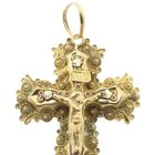 Image 5 of Gold antique pendant of a cross with corpus | INRI