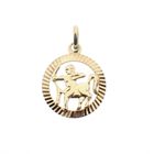 Image 1 of Gold zodiac sign pendant; Sagittarius