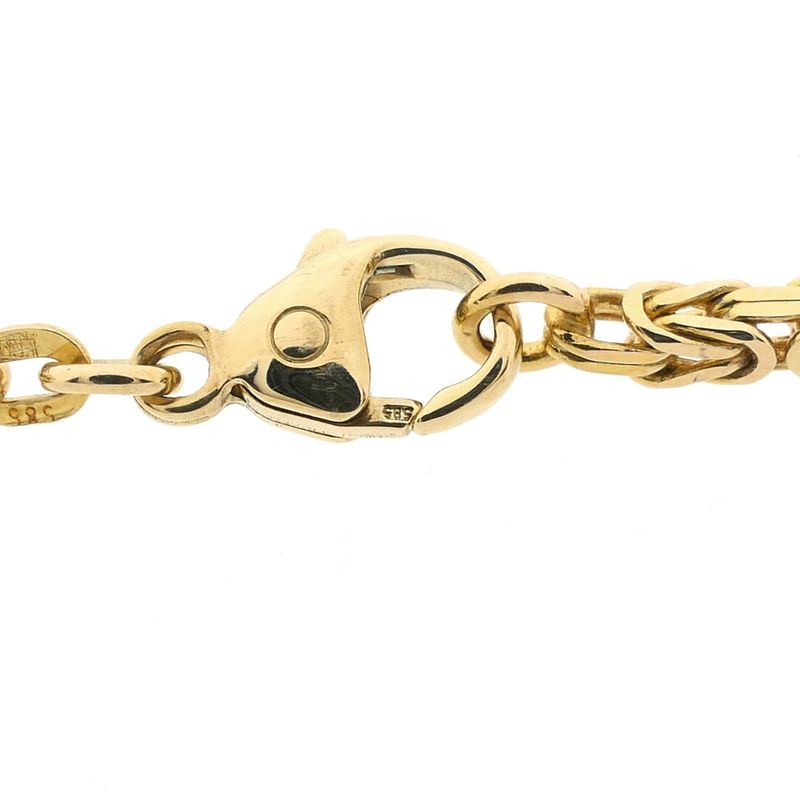 Image 6 of Golden Square Byzantine Link Necklace