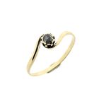 Image 1 of Gold solitaire ring with diamond; 0.07 ct.